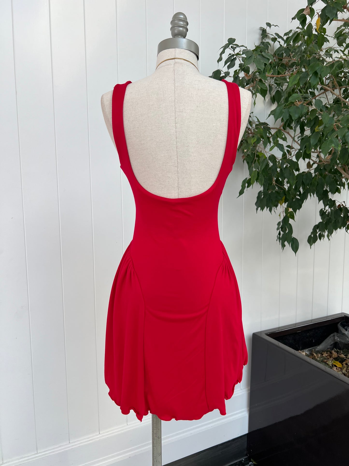 Attractive In Red Dress