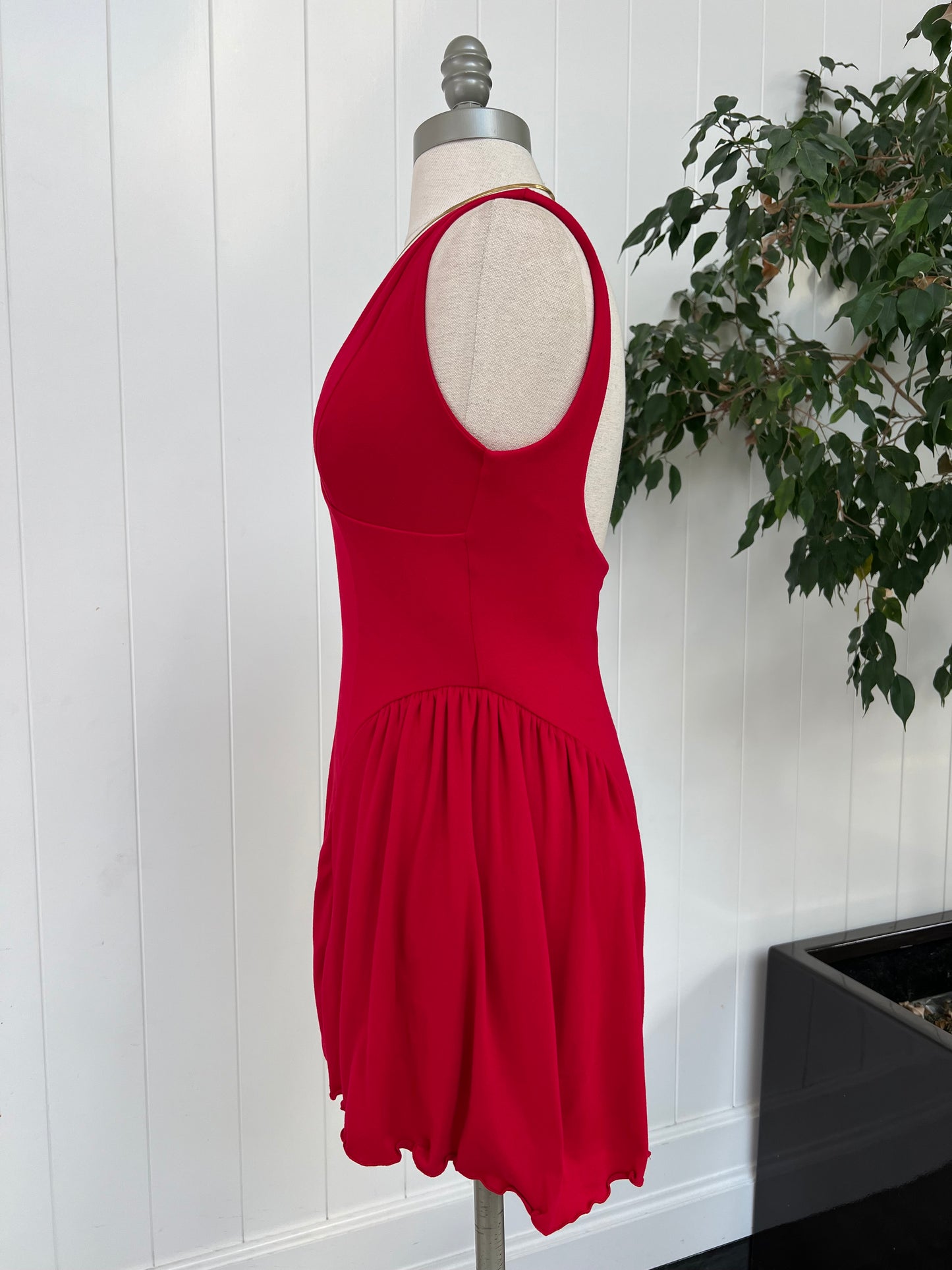 Attractive In Red Dress