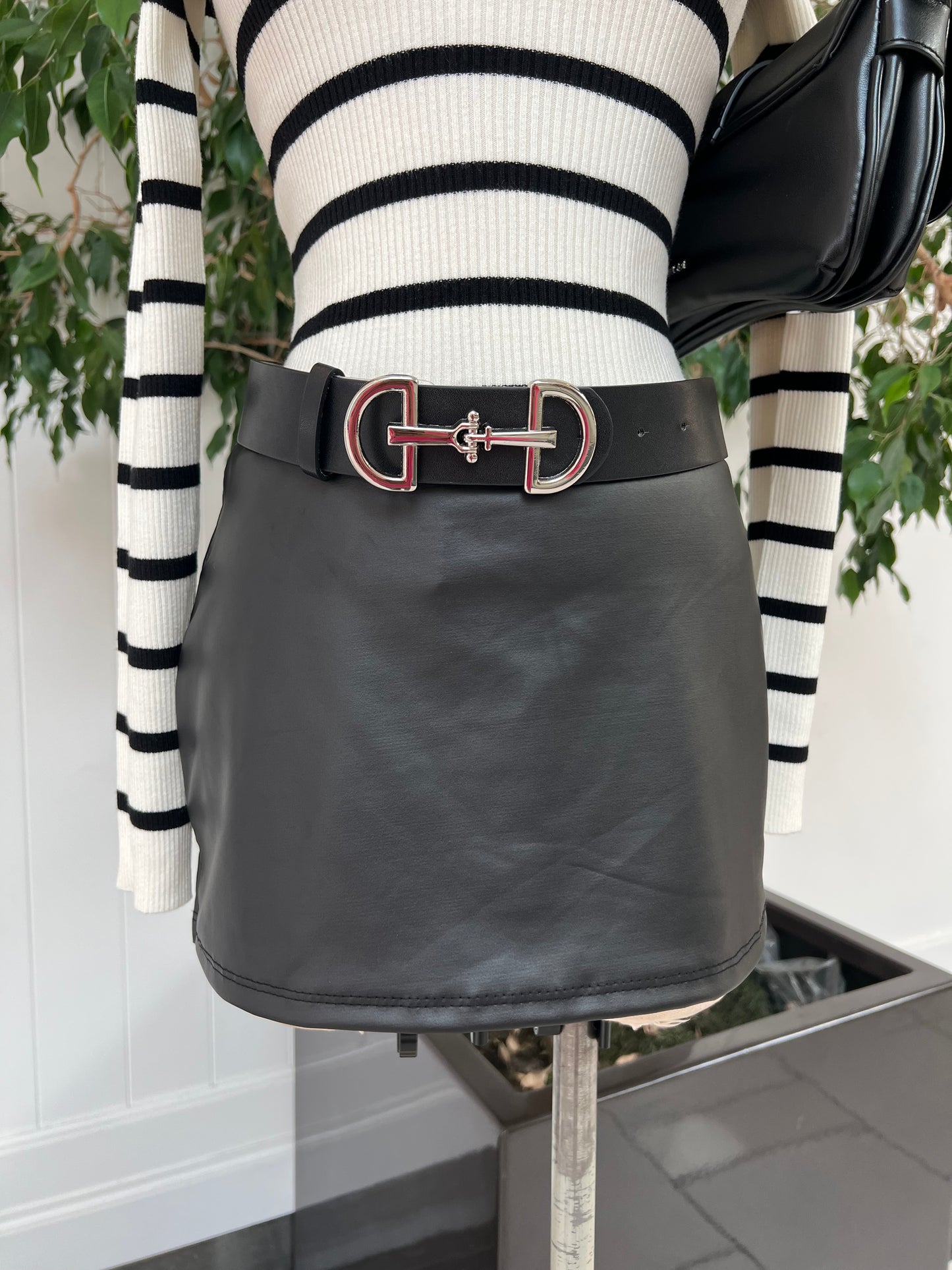 Chic In Leather Skort