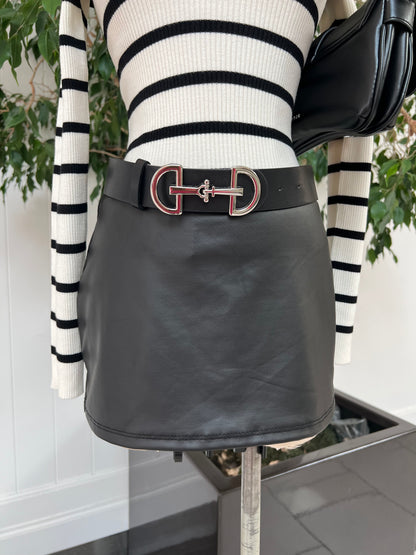Chic In Leather Skort
