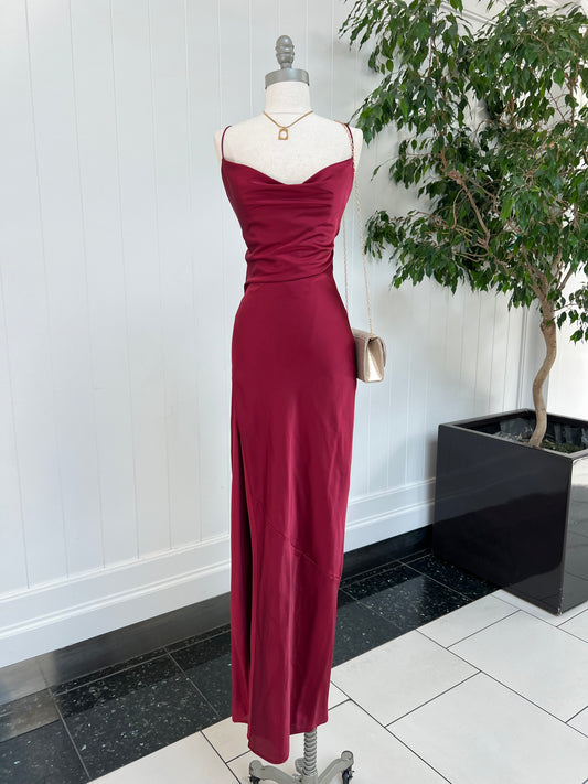 Attractive In Satin Dress