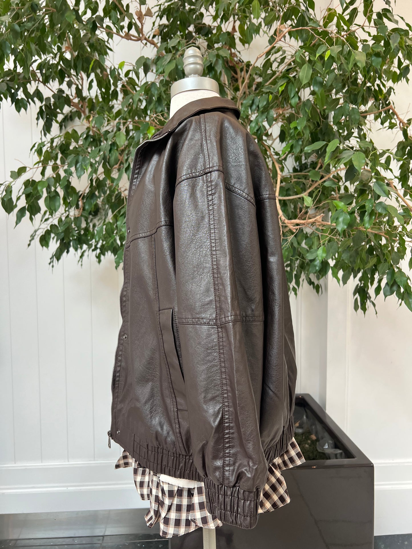 Trendy In Leather Jacket