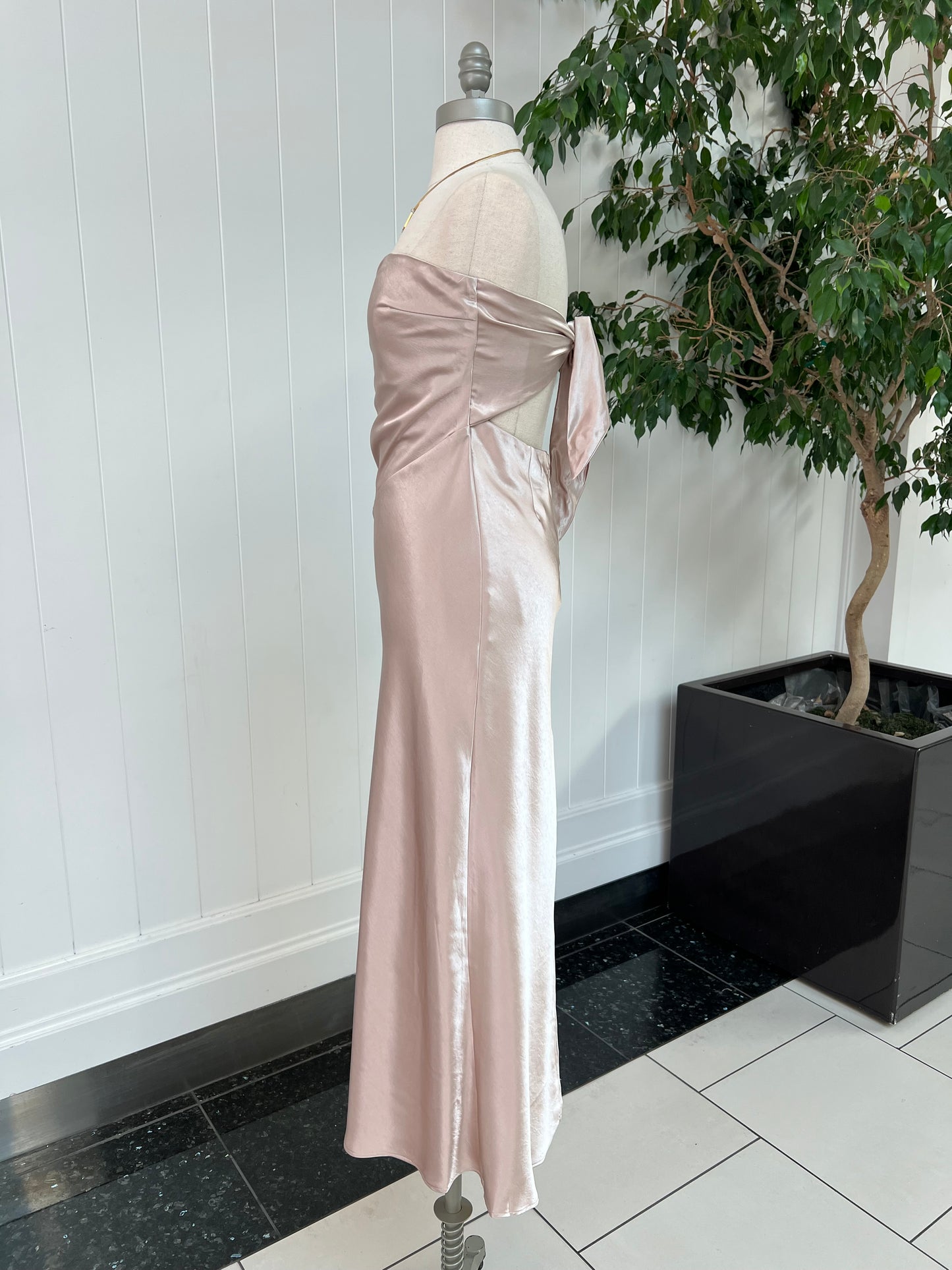 Beauty In Satin Dress