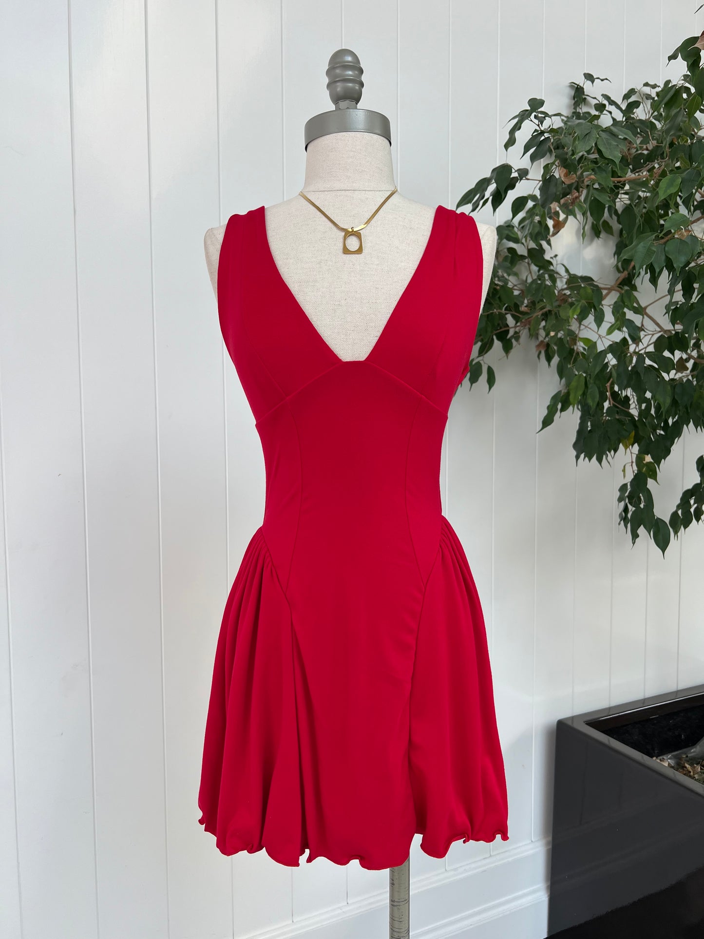 Attractive In Red Dress