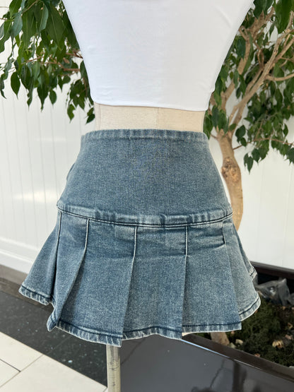 Major Moves Denim Skirt