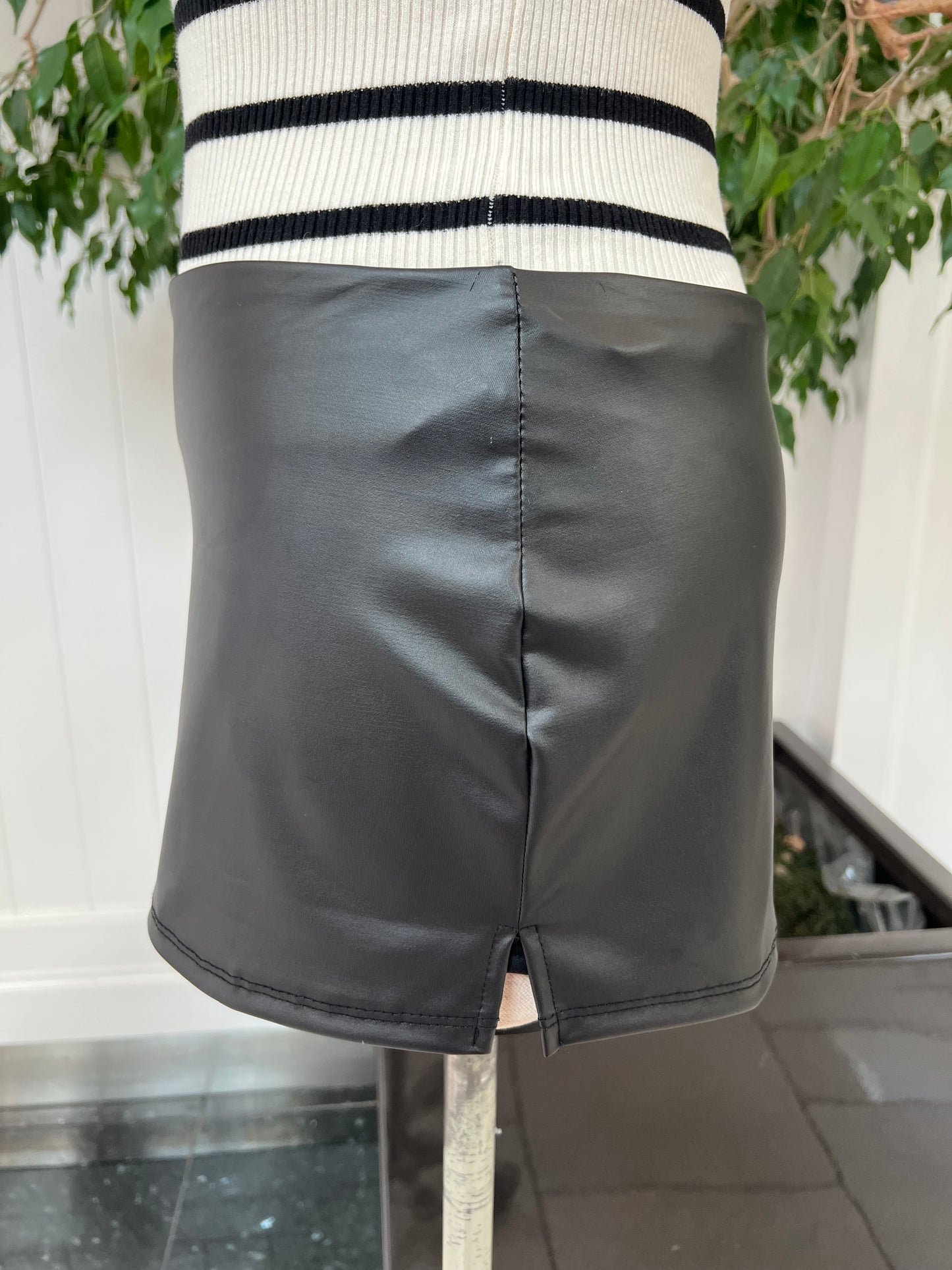 Chic In Leather Skort