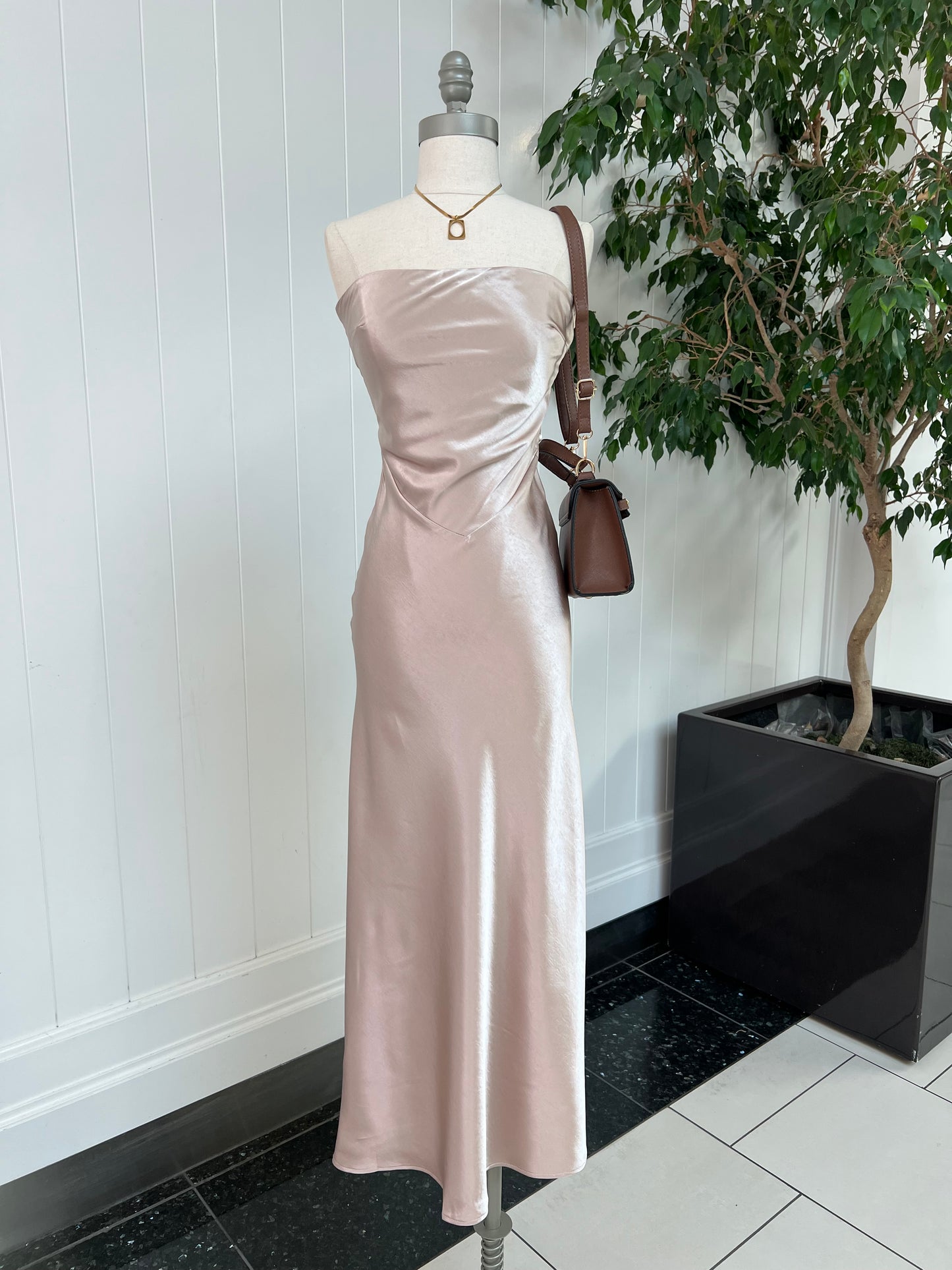 Beauty In Satin Dress