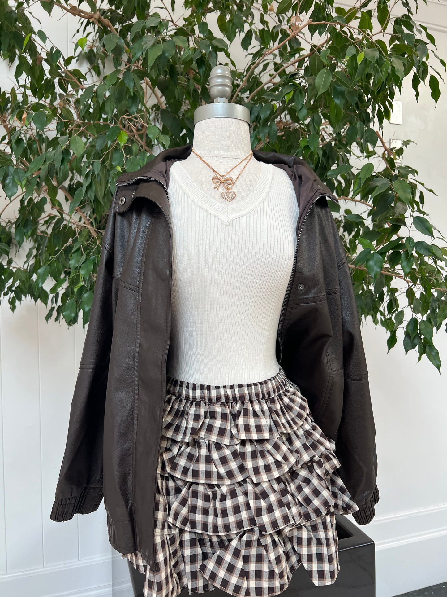 Trendy In Leather Jacket