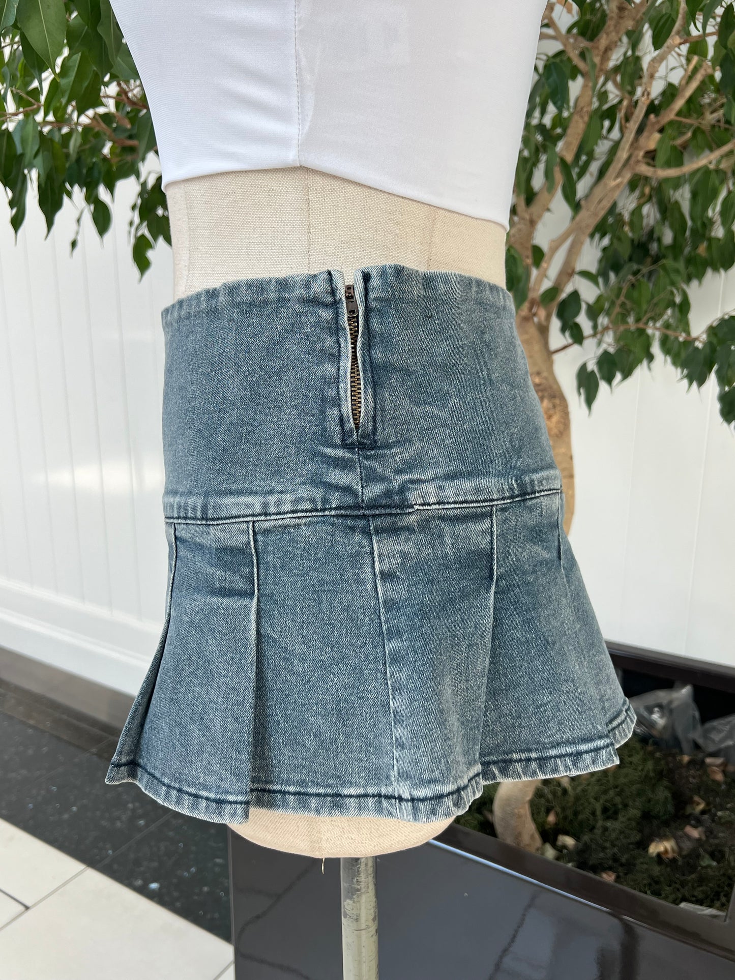 Major Moves Denim Skirt